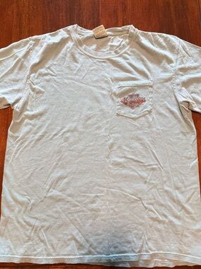 Comfort Colors Seafoam Green Pocket Tee with Tag Detail